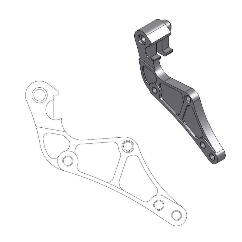 Patte de déport Supermotard Street KTM /HVA