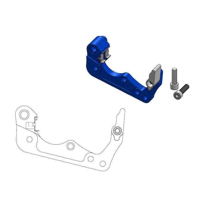 Support avant Offroad 260 HVA bleu inclus clips étrier Magura