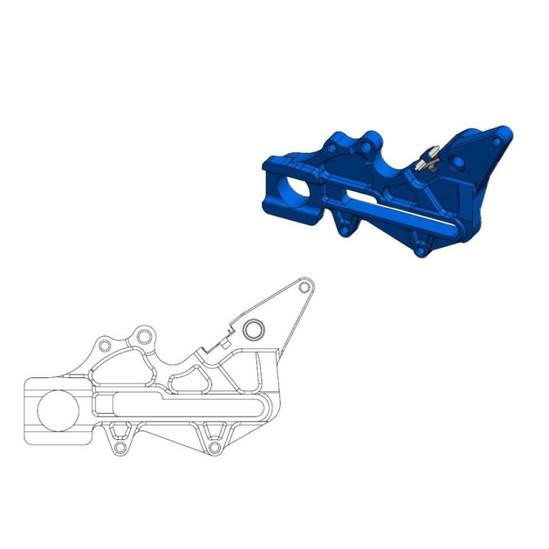Support étrier arrière Offroad 220 HVA inclus clips étrier Magura