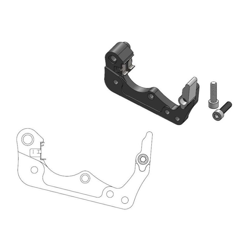 Support étrier arrière Offroad 260 HVA inclus clips étrier Magura